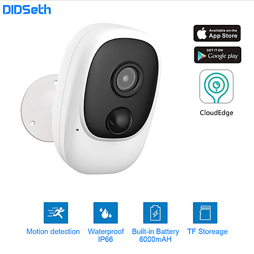 DIDseth 1080P WiFi Camera Rechargeable Battery Powered IP Camera Full HD Outdoor Indoor IP66 Waterproof Wireless Security Camera
DIDseth 1080P WiFi Camera Rechargeable Battery Powered IP Camera Full HD Outdoor Indoor IP66 Waterproof Wireless Security Camera