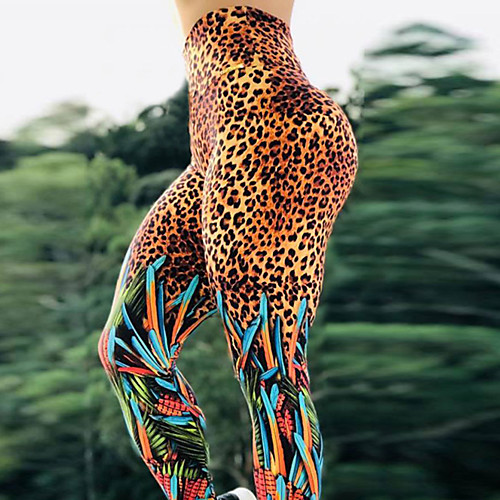 Women's High Waist Yoga Pants Tights Leggings Tummy Control Butt Lift Moisture Wicking Leopard Leopard Print Fitness Gym Workout Running Sports Activewear High Elasticity Skinny
Women's High Waist Yoga Pants Tights Leggings Tummy Control Butt Lift Moisture Wicking Leopard Leopard Print Fitness Gym Workout Running Sports Activewear High Elasticity Skinny