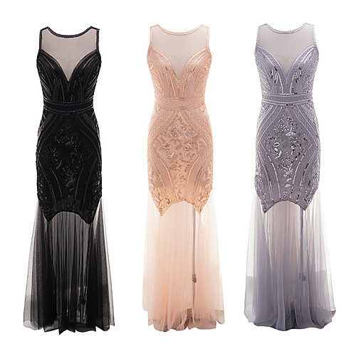 Retro Vintage 1920s Vacation Dress The Great Gatsby Flapper Dress Dress Prom Dress Summer Women's Sequin Sequins Costume Black / Blushing Pink / Gray Vintage Cosplay Sleeveless Event / Party Long
Retro Vintage 1920s Vacation Dress The Great Gatsby Flapper Dress Dress Prom Dress Summer Women's Sequin Sequins Costume Black / Blushing Pink / Gray Vintage Cosplay Sleeveless Event / Party Long