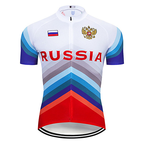 21Grams Men's Short Sleeve Cycling Jersey Summer Spandex Polyester BlueWhite Russia National Flag Bike Jersey Top Mountain Bike MTB Road Bike Cycling UV Resistant Quick Dry Breathable Sports
21Grams Men's Short Sleeve Cycling Jersey Summer Spandex Polyester BlueWhite Russia National Flag Bike Jersey Top Mountain Bike MTB Road Bike Cycling UV Resistant Quick Dry Breathable Sports