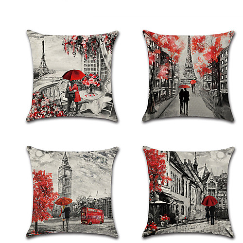 Set of 4 Faux Linen Pillow Cover Lovers Wedding Romantic Valentine's Day Throw Pillow
Set of 4 Faux Linen Pillow Cover Lovers Wedding Romantic Valentine's Day Throw Pillow