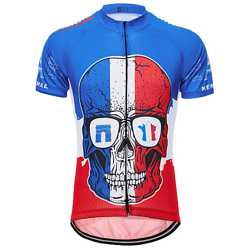 21Grams Sugar Skull Skull Men's Short Sleeve Cycling Jersey - RedBlue Bike Jersey Top Quick Dry Back Pocket Sweat wicking Sports Summer Terylene Mountain Bike MTB Road Bike Cycling Clothing Apparel
21Grams Sugar Skull Skull Men's Short Sleeve Cycling Jersey - RedBlue Bike Jersey Top Quick Dry Back Pocket Sweat wicking Sports Summer Terylene Mountain Bike MTB Road Bike Cycling Clothing Apparel