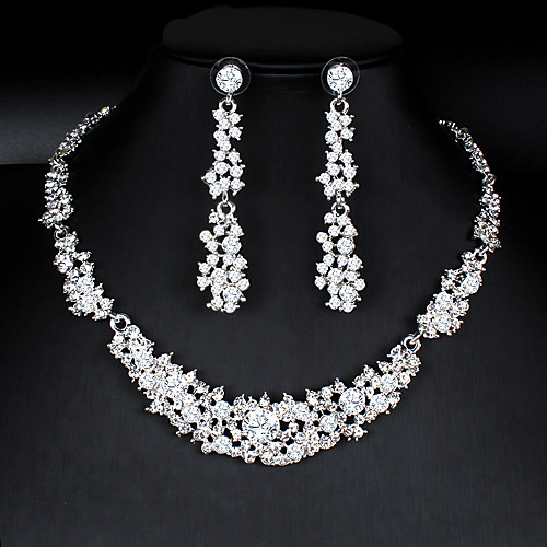 Women's White Hoop Earrings Necklace Bridal Jewelry Sets Classic Stylish Basic Fashion Cute Imitation Diamond Earrings Jewelry Silver For Party Wedding Gift Engagement Two-piece Suit
Women's White Hoop Earrings Necklace Bridal Jewelry Sets Classic Stylish Basic Fashion Cute Imitation Diamond Earrings Jewelry Silver For Party Wedding Gift Engagement Two-piece Suit