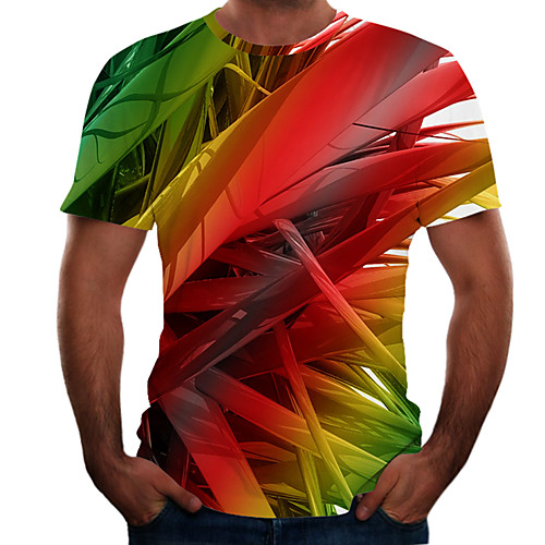 Men's T shirt Shirt Color Block 3D Plus Size Short Sleeve Daily Tops Basic Round Neck Green
Men's T shirt Shirt Color Block 3D Plus Size Short Sleeve Daily Tops Basic Round Neck Green