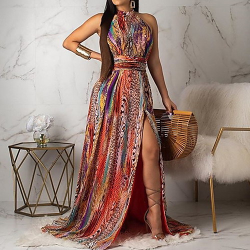 Women's A Line Dress Green Rainbow Sleeveless Geometic Spring & Summer Round Neck 2021 S M L XL / Maxi
Women's A Line Dress Green Rainbow Sleeveless Geometic Spring & Summer Round Neck 2021 S M L XL / Maxi
