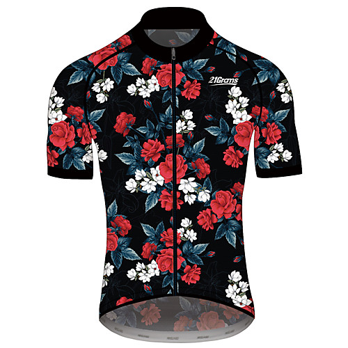 21Grams Men's Short Sleeve Cycling Jersey Summer Spandex Polyester Black / Red Floral Botanical Hawaii Bike Jersey Top Mountain Bike MTB Road Bike Cycling Quick Dry Breathable Reflective Strips Sports
21Grams Men's Short Sleeve Cycling Jersey Summer Spandex Polyester Black / Red Floral Botanical Hawaii Bike Jersey Top Mountain Bike MTB Road Bike Cycling Quick Dry Breathable Reflective Strips Sports