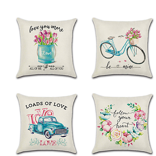Set of 4 Faux Linen Pillow Cover Lovers Wedding Flower Valentine's Day Throw Pillow 4545 cm
Set of 4 Faux Linen Pillow Cover Lovers Wedding Flower Valentine's Day Throw Pillow 4545 cm