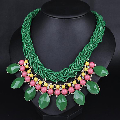 Women's Chain Necklace Braided Flower Fashion Chrome Green Black Red 50 cm Necklace Jewelry 1pc For Party Evening Festival
Women's Chain Necklace Braided Flower Fashion Chrome Green Black Red 50 cm Necklace Jewelry 1pc For Party Evening Festival