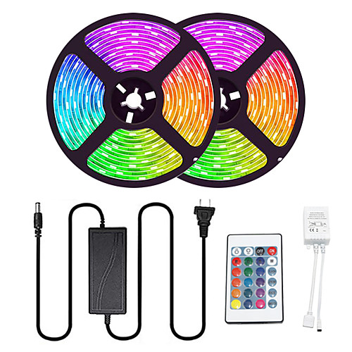 2x5M Flexible LED Light Strips Light Sets RGB Tiktok Lights 300 LEDs SMD 5050 RGB with 12V Adapter 1 24Keys Remote Controller 1 set Multi Color Party Decorative Self-adhesive 12 V
2x5M Flexible LED Light Strips Light Sets RGB Tiktok Lights 300 LEDs SMD 5050 RGB with 12V Adapter 1 24Keys Remote Controller 1 set Multi Color Party Decorative Self-adhesive 12 V