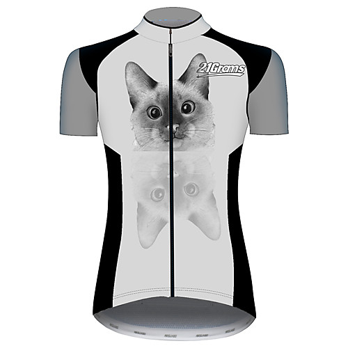 21Grams Women's Short Sleeve Cycling Jersey Summer Spandex Polyester GrayWhite Cat Solid Color Animal Bike Jersey Top Mountain Bike MTB Road Bike Cycling UV Resistant Quick Dry Breathable Sports
21Grams Women's Short Sleeve Cycling Jersey Summer Spandex Polyester GrayWhite Cat Solid Color Animal Bike Jersey Top Mountain Bike MTB Road Bike Cycling UV Resistant Quick Dry Breathable Sports