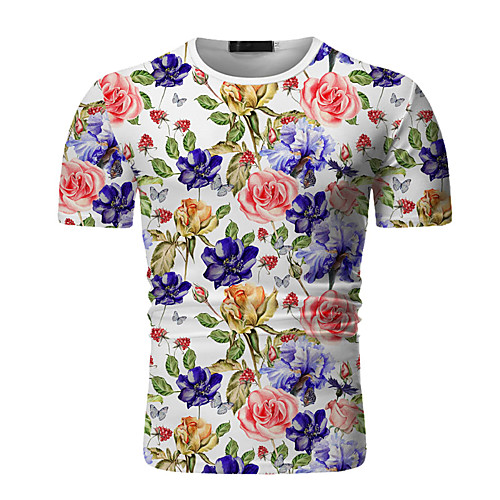 Men's T shirt Shirt Floral Color Block Tribal Print Short Sleeve Going out Tops Elegant Chinoiserie Round Neck White Black / Work
Men's T shirt Shirt Floral Color Block Tribal Print Short Sleeve Going out Tops Elegant Chinoiserie Round Neck White Black / Work