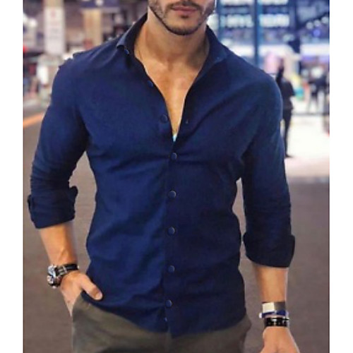 Men's Shirt Solid Colored Long Sleeve Daily Slim Tops Classic Collar Blushing Pink White Black / Fall / Spring
Men's Shirt Solid Colored Long Sleeve Daily Slim Tops Classic Collar Blushing Pink White Black / Fall / Spring