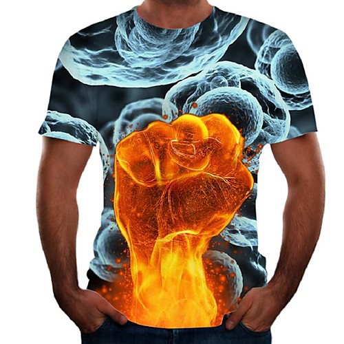 Men's T shirt Color Block Flame Simulation Plus Size Print Short Sleeve Daily Tops Basic Streetwear Rainbow
Men's T shirt Color Block Flame Simulation Plus Size Print Short Sleeve Daily Tops Basic Streetwear Rainbow