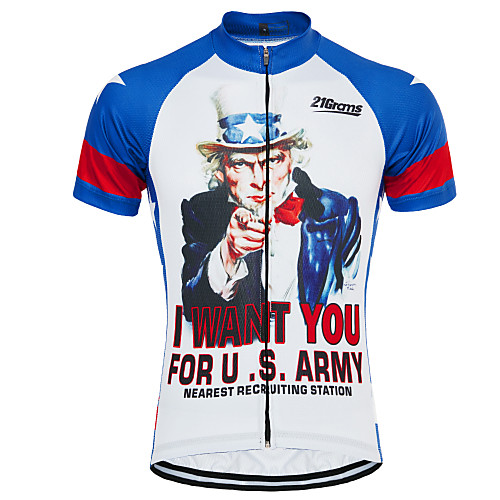 21Grams Retro American / USA Uncle Sam Men's Short Sleeve Cycling Jersey - BlueWhite Bike Jersey Top Quick Dry Moisture Wicking Breathable Sports Summer Terylene Mountain Bike MTB Clothing Apparel
21Grams Retro American / USA Uncle Sam Men's Short Sleeve Cycling Jersey - BlueWhite Bike Jersey Top Quick Dry Moisture Wicking Breathable Sports Summer Terylene Mountain Bike MTB Clothing Apparel