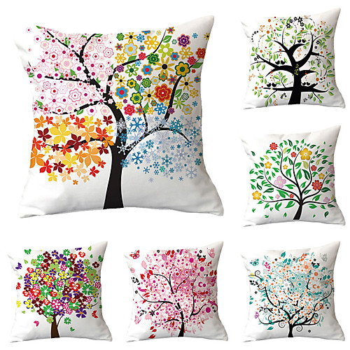 Set of 6 Polyester Pillow Cover, Botanical Art Deco Vintage Boho Square Traditional Classic Throw Pillow
Set of 6 Polyester Pillow Cover, Botanical Art Deco Vintage Boho Square Traditional Classic Throw Pillow