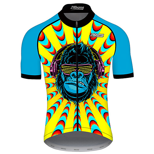 21Grams Men's Short Sleeve Cycling Jersey Summer Spandex Polyester BlueYellow Patchwork Monkey Animal Bike Jersey Top Mountain Bike MTB Road Bike Cycling UV Resistant Quick Dry Breathable Sports
21Grams Men's Short Sleeve Cycling Jersey Summer Spandex Polyester BlueYellow Patchwork Monkey Animal Bike Jersey Top Mountain Bike MTB Road Bike Cycling UV Resistant Quick Dry Breathable Sports