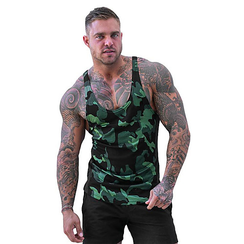 Men's Yoga Top Tank Top Summer Camo / Camouflage Red Army Green Gray Green Black Yoga Fitness Gym Workout Tank Top Sleeveless Sport Activewear Quick Dry Breathable Comfortable Micro-elastic Slim
Men's Yoga Top Tank Top Summer Camo / Camouflage Red Army Green Gray Green Black Yoga Fitness Gym Workout Tank Top Sleeveless Sport Activewear Quick Dry Breathable Comfortable Micro-elastic Slim