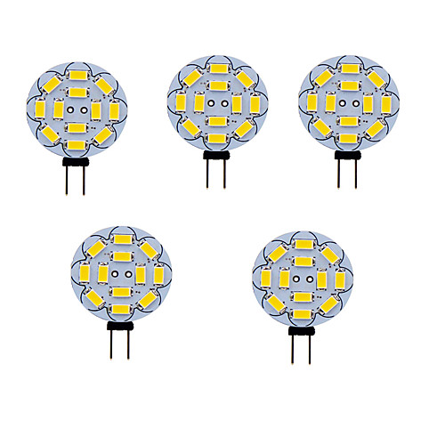 5pcs 2 W LED Bi-pin Lights 330 lm G4 T 12 LED Beads SMD 5730 Warm White Cold White
5pcs 2 W LED Bi-pin Lights 330 lm G4 T 12 LED Beads SMD 5730 Warm White Cold White