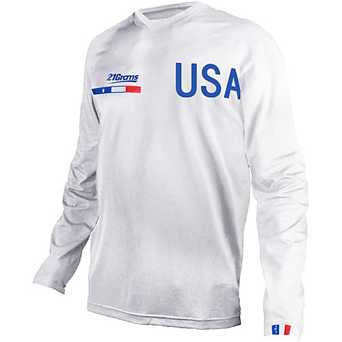 21Grams Men's Long Sleeve Cycling Jersey Downhill Jersey Dirt Bike Jersey Summer Spandex Polyester White Blue Solid Color American / USA USA Bike Jersey Top Mountain Bike MTB Road Bike Cycling UV
21Grams Men's Long Sleeve Cycling Jersey Downhill Jersey Dirt Bike Jersey Summer Spandex Polyester White Blue Solid Color American / USA USA Bike Jersey Top Mountain Bike MTB Road Bike Cycling UV