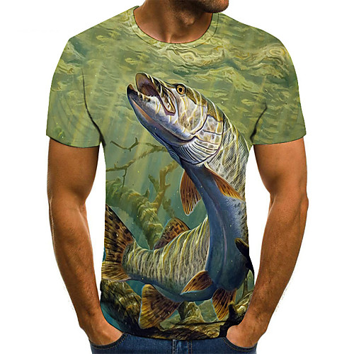 Men's T shirt Shirt Color Block 3D Animal Plus Size Short Sleeve Daily Tops Basic Round Neck Green
Men's T shirt Shirt Color Block 3D Animal Plus Size Short Sleeve Daily Tops Basic Round Neck Green