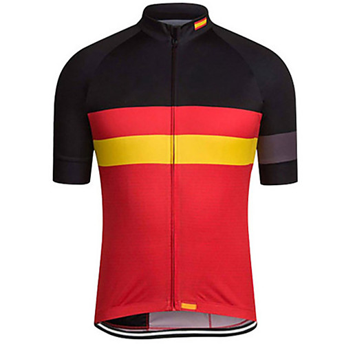 21Grams Men's Short Sleeve Cycling Jersey Summer Spandex Polyester Black / Red Solid Color Spain National Flag Bike Jersey Top Mountain Bike MTB Road Bike Cycling UV Resistant Quick Dry Breathable
21Grams Men's Short Sleeve Cycling Jersey Summer Spandex Polyester Black / Red Solid Color Spain National Flag Bike Jersey Top Mountain Bike MTB Road Bike Cycling UV Resistant Quick Dry Breathable