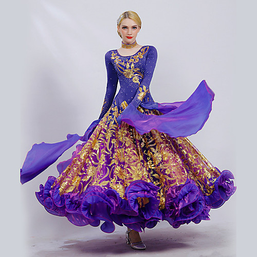 Ballroom Dance Dress Embroidery Cascading Ruffles Paillette Women's Performance Long Sleeve Ice Silk
Ballroom Dance Dress Embroidery Cascading Ruffles Paillette Women's Performance Long Sleeve Ice Silk