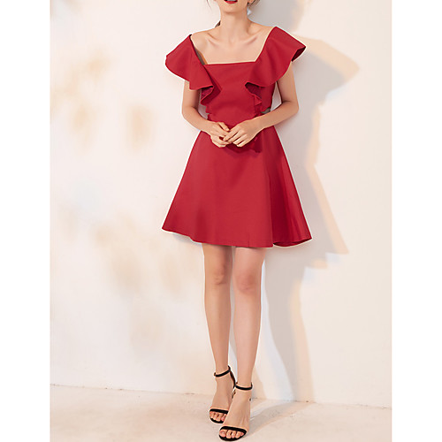 A-Line Sexy Homecoming Cocktail Party Dress Scoop Neck Short Sleeve Short / Mini Spandex with Ruffles 2021
A-Line Sexy Homecoming Cocktail Party Dress Scoop Neck Short Sleeve Short / Mini Spandex with Ruffles 2021