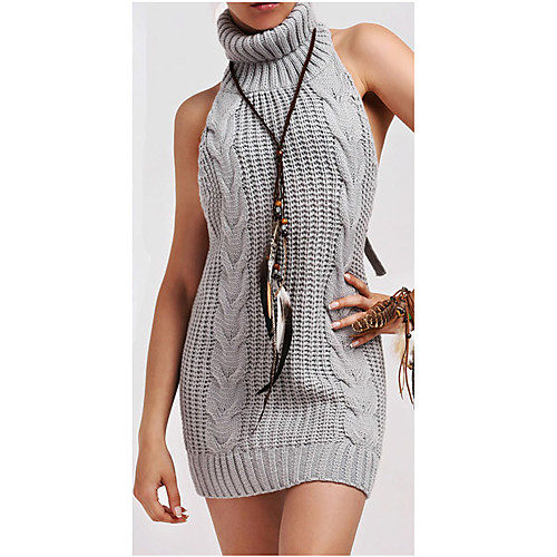 Women's Solid Colored Pullover Sleeveless Sweater Cardigans Turtleneck Fall Spring White Black Blue
Women's Solid Colored Pullover Sleeveless Sweater Cardigans Turtleneck Fall Spring White Black Blue