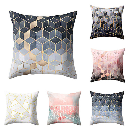 Set of 6 Polyester Pillow Cover, Geometric Geometic Simple Baroque Square Traditional Classic Throw Pillow
Set of 6 Polyester Pillow Cover, Geometric Geometic Simple Baroque Square Traditional Classic Throw Pillow