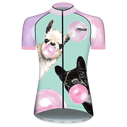 21Grams Women's Short Sleeve Cycling Jersey Summer Spandex Polyester PinkGreen Dog Balloon Alpaca Bike Jersey Top Mountain Bike MTB Road Bike Cycling UV Resistant Quick Dry Breathable Sports
21Grams Women's Short Sleeve Cycling Jersey Summer Spandex Polyester PinkGreen Dog Balloon Alpaca Bike Jersey Top Mountain Bike MTB Road Bike Cycling UV Resistant Quick Dry Breathable Sports