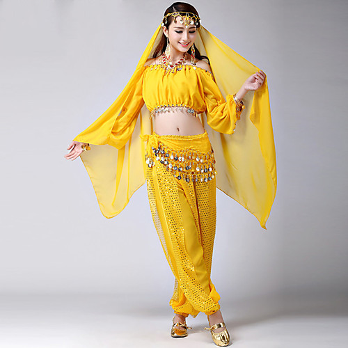 Women's Dancer Belly Dance Masquerade Tassel Sequins Sequin Polyster Purple Yellow Fuchsia Top Pants
Women's Dancer Belly Dance Masquerade Tassel Sequins Sequin Polyster Purple Yellow Fuchsia Top Pants