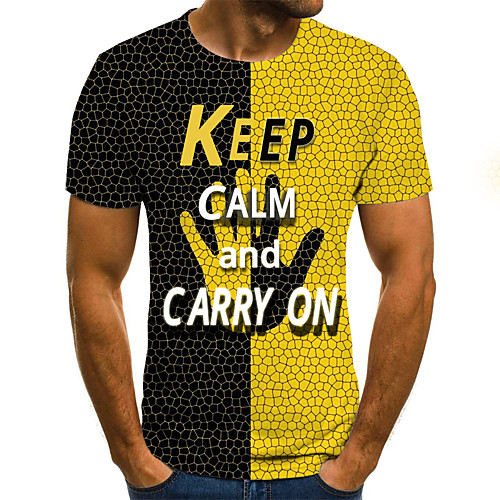 Men's Color Block 3D Letter Plus Size T-shirt Short Sleeve Daily Tops Basic Round Neck Yellow
Men's Color Block 3D Letter Plus Size T-shirt Short Sleeve Daily Tops Basic Round Neck Yellow