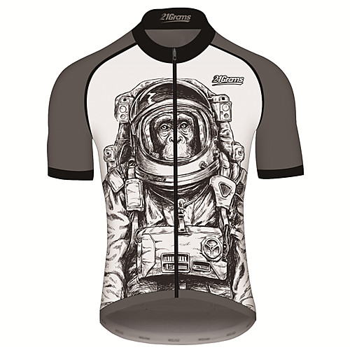 21Grams Men's Short Sleeve Cycling Jersey Summer Spandex Polyester GrayWhite Astronaut Monkey Animal Bike Jersey Top Mountain Bike MTB Road Bike Cycling UV Resistant Quick Dry Breathable Sports
21Grams Men's Short Sleeve Cycling Jersey Summer Spandex Polyester GrayWhite Astronaut Monkey Animal Bike Jersey Top Mountain Bike MTB Road Bike Cycling UV Resistant Quick Dry Breathable Sports