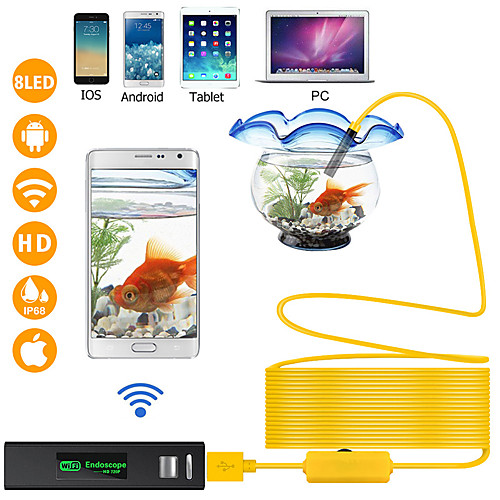 WIFI Endoscope Camera 1200P 1-10M Hard Wire Wireless 8mm 8 LED Camera For Android PC IOS Endoscope
WIFI Endoscope Camera 1200P 1-10M Hard Wire Wireless 8mm 8 LED Camera For Android PC IOS Endoscope
