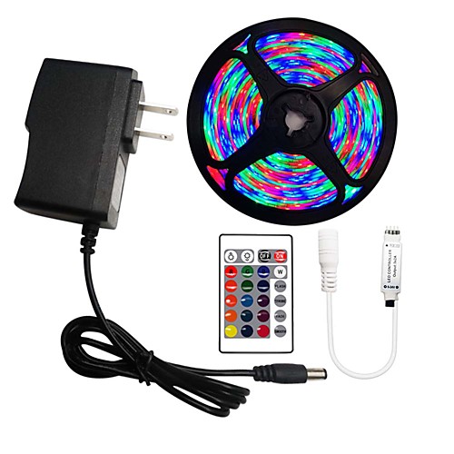 5m Flexible LED Strip Lights / RGB Tiktok Lights / Remote Controls 270 LEDs SMD3528 8mm 1 24Keys Remote Controller / 1 x 2A power adapter 1 set RGB / Change Christmas / New Year's Indoor / Decorative
5m Flexible LED Strip Lights / RGB Tiktok Lights / Remote Controls 270 LEDs SMD3528 8mm 1 24Keys Remote Controller / 1 x 2A power adapter 1 set RGB / Change Christmas / New Year's Indoor / Decorative
