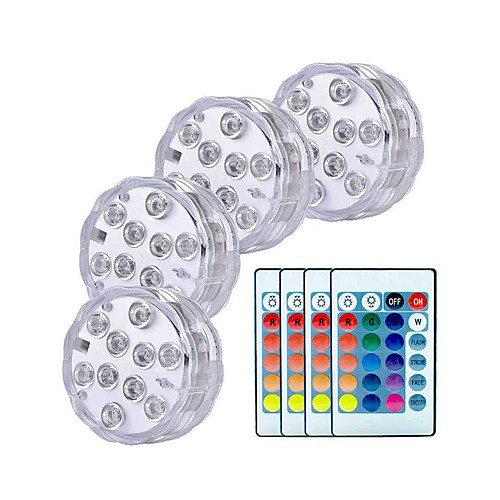 5 W 4pcs Waterproof Remote Controlled Dimmable Underwater Lights 4.5 V Multi Color 10 Outdoor Lighting Swimming pool Courtyard LED Beads Halloween Christmas
5 W 4pcs Waterproof Remote Controlled Dimmable Underwater Lights 4.5 V Multi Color 10 Outdoor Lighting Swimming pool Courtyard LED Beads Halloween Christmas