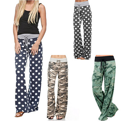 Women's High Waist Yoga Pants Drawstring Palazzo Wide Leg Pants / Trousers Camo / Camouflage Blue Grey Green Cotton Fitness Gym Workout Running Summer Sports Activewear Stretchy
Women's High Waist Yoga Pants Drawstring Palazzo Wide Leg Pants / Trousers Camo / Camouflage Blue Grey Green Cotton Fitness Gym Workout Running Summer Sports Activewear Stretchy