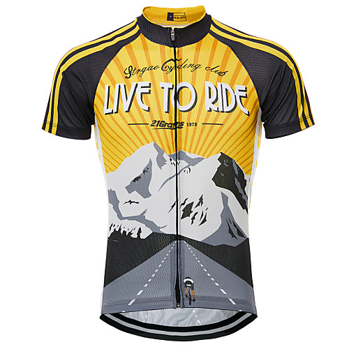 21Grams Men's Short Sleeve Cycling Jersey Summer Black / Yellow Retro Bike Jersey Top Mountain Bike MTB Quick Dry Moisture Wicking Breathable Sports Clothing Apparel / Micro-elastic / Athleisure
21Grams Men's Short Sleeve Cycling Jersey Summer Black / Yellow Retro Bike Jersey Top Mountain Bike MTB Quick Dry Moisture Wicking Breathable Sports Clothing Apparel / Micro-elastic / Athleisure