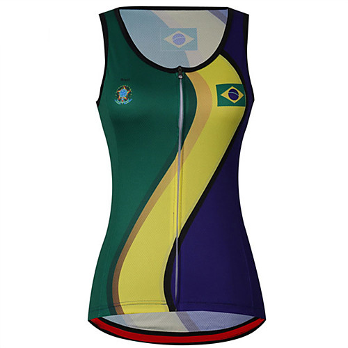 21Grams Women's Sleeveless Cycling Jersey Cycling Vest Summer Spandex Polyester BlueGreen Brazil National Flag Bike Jersey Top Mountain Bike MTB Road Bike Cycling UV Resistant Quick Dry Breathable
21Grams Women's Sleeveless Cycling Jersey Cycling Vest Summer Spandex Polyester BlueGreen Brazil National Flag Bike Jersey Top Mountain Bike MTB Road Bike Cycling UV Resistant Quick Dry Breathable