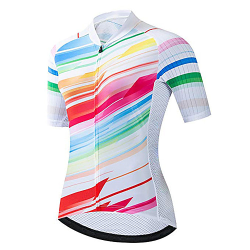 21Grams Women's Short Sleeve Cycling Jersey Summer Spandex Polyester Red / White Rainbow Stripes Bike Jersey Top Mountain Bike MTB Road Bike Cycling UV Resistant Quick Dry Breathable Sports Clothing
21Grams Women's Short Sleeve Cycling Jersey Summer Spandex Polyester Red / White Rainbow Stripes Bike Jersey Top Mountain Bike MTB Road Bike Cycling UV Resistant Quick Dry Breathable Sports Clothing