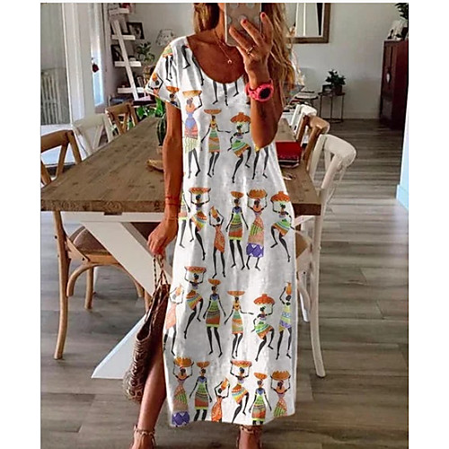 Women's Sundress Maxi long Dress Blue Blushing Pink Light Purple Fuchsia White Short Sleeve Print Print Summer Round Neck Elegant Holiday Loose 2021 S M L XL XXL 3XL
Women's Sundress Maxi long Dress Blue Blushing Pink Light Purple Fuchsia White Short Sleeve Print Print Summer Round Neck Elegant Holiday Loose 2021 S M L XL XXL 3XL