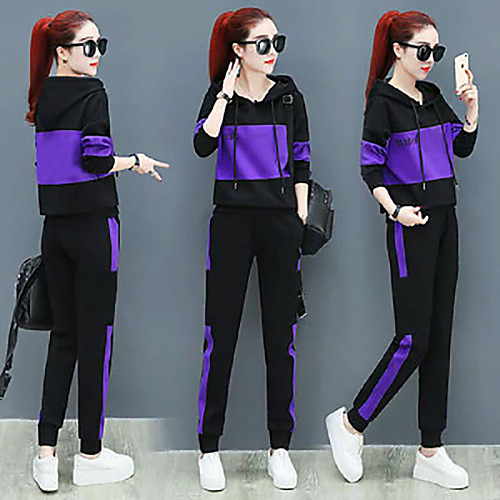Women's 2 Piece Tracksuit Sweatsuit Jogging Suit Street Casual Winter Long Sleeve Breathable Soft Fitness Running Jogging Sportswear Hoodie Track pants Violet Red Dark Green Activewear Micro-elastic
Women's 2 Piece Tracksuit Sweatsuit Jogging Suit Street Casual Winter Long Sleeve Breathable Soft Fitness Running Jogging Sportswear Hoodie Track pants Violet Red Dark Green Activewear Micro-elastic
