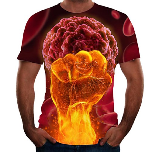 Men's T shirt Color Block Flame Simulation Plus Size Print Short Sleeve Daily Tops Basic Streetwear Rainbow
Men's T shirt Color Block Flame Simulation Plus Size Print Short Sleeve Daily Tops Basic Streetwear Rainbow