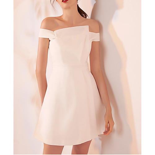 A-Line White Sexy Homecoming Cocktail Party Dress Off Shoulder Short Sleeve Short / Mini Spandex with Pleats 2021
A-Line White Sexy Homecoming Cocktail Party Dress Off Shoulder Short Sleeve Short / Mini Spandex with Pleats 2021