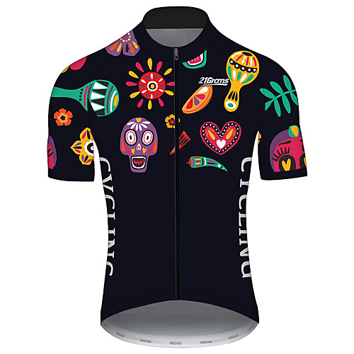 21Grams Men's Short Sleeve Cycling Jersey Summer Spandex Polyester Black / Yellow Sugar Skull Geometic Skull Bike Jersey Top Mountain Bike MTB Road Bike Cycling UV Resistant Quick Dry Breathable
21Grams Men's Short Sleeve Cycling Jersey Summer Spandex Polyester Black / Yellow Sugar Skull Geometic Skull Bike Jersey Top Mountain Bike MTB Road Bike Cycling UV Resistant Quick Dry Breathable