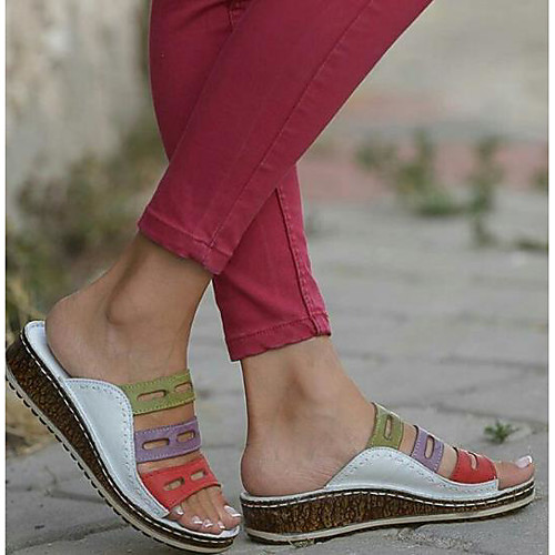 Women's Sandals Boho Bohemia Beach Wedge Sandals Comfort Shoes Wedge Heel Open Toe Flat Sandals Casual Daily PU Color Block Summer White Red Blue / Bunion Sandals
Women's Sandals Boho Bohemia Beach Wedge Sandals Comfort Shoes Wedge Heel Open Toe Flat Sandals Casual Daily PU Color Block Summer White Red Blue / Bunion Sandals
