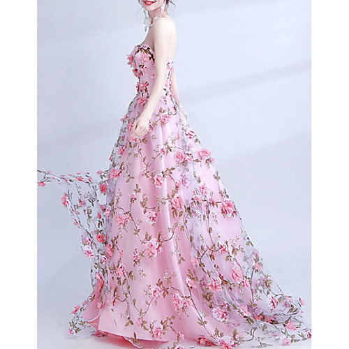 Ball Gown Floral Engagement Formal Evening Dress Sweetheart Neckline Sleeveless Court Train Polyester with Appliques 2021
Ball Gown Floral Engagement Formal Evening Dress Sweetheart Neckline Sleeveless Court Train Polyester with Appliques 2021