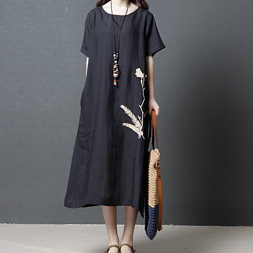 Women's T Shirt Dress Tee Dress Midi Dress Green Black Short Sleeve Solid Color Round Neck M L XL XXL
Women's T Shirt Dress Tee Dress Midi Dress Green Black Short Sleeve Solid Color Round Neck M L XL XXL