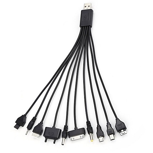 New Useful Black 10 in 1 USB 2.0 version Multi Charger Mobile Phone Cable Universal A Male to Multi Plug Charger Cable
New Useful Black 10 in 1 USB 2.0 version Multi Charger Mobile Phone Cable Universal A Male to Multi Plug Charger Cable