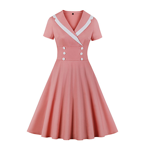 Women's A Line Dress Midi Dress Blushing Pink Red Short Sleeve Print Shirt Collar S M L XL XXL / Cotton / Cotton
Women's A Line Dress Midi Dress Blushing Pink Red Short Sleeve Print Shirt Collar S M L XL XXL / Cotton / Cotton